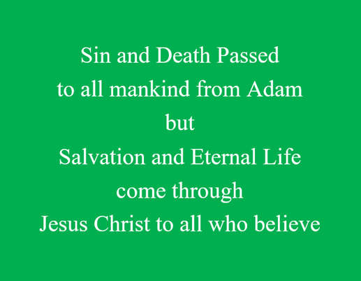 Sin and Death Through Adam, Salvation and Life Through Christ