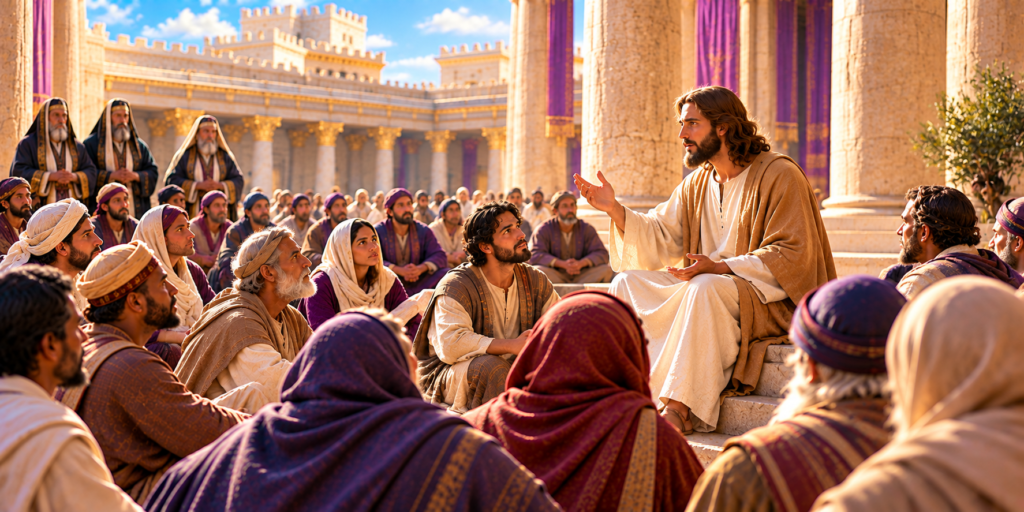 jesus teaching in the temple 1