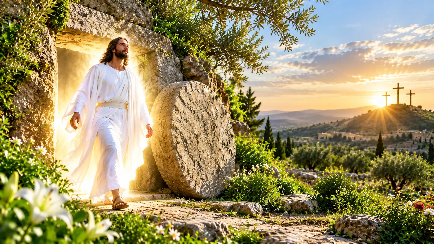 resurrection jesus green glory lightweight